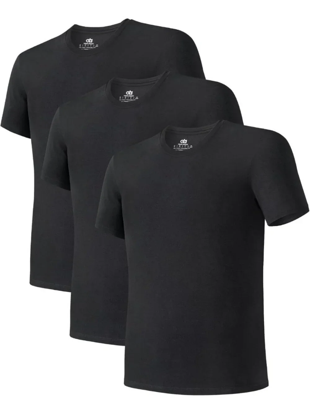 Soft Combed Cotton Men's Undershirts - Moisture-Wicking Crew & V Neck Tees (3